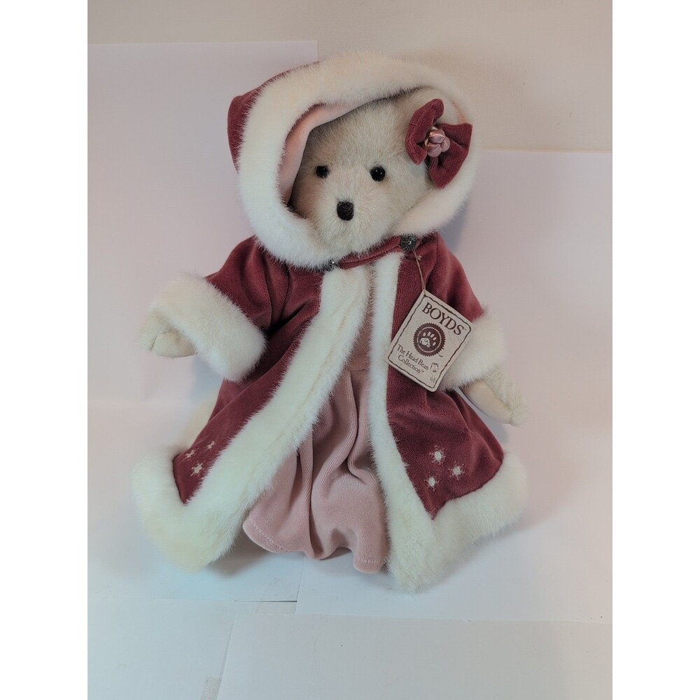 Boyd Bear Victoria Crystal Frost w/Fifi 16" Signed & #'ed Head Bean Retired NWT